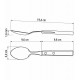 Jogo 6 Colheres Mesa Polywood Aço Inox Tramontina Com Cabo De Madeira Castanho